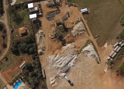 Local de armazém de areias da Milenio.